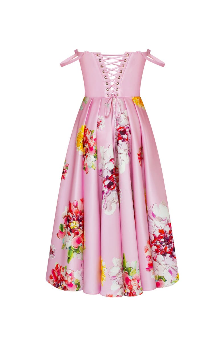 Milla Tea-length floral dress, Alternate, color, Pink Floral