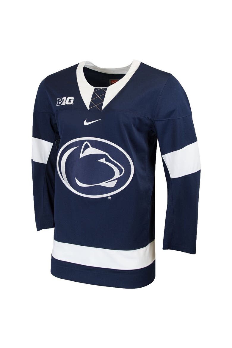 Men's Nike Navy Penn State Nittany Lions Replica College Hockey Jersey, Alternate, color, Navy
