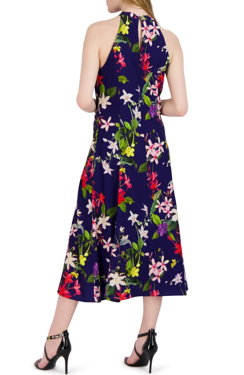 Donna Ricco Floral Sleeveless Midi Dress, Alternate, color, 