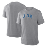 FANATICS Men's Fanatics Heather Gray Chicago Cubs Play Tribute Tri-Blend T-Shirt