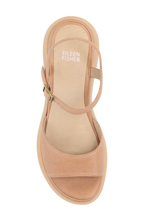 Eileen Fisher Ario Sporty Leather Wedge Sandals