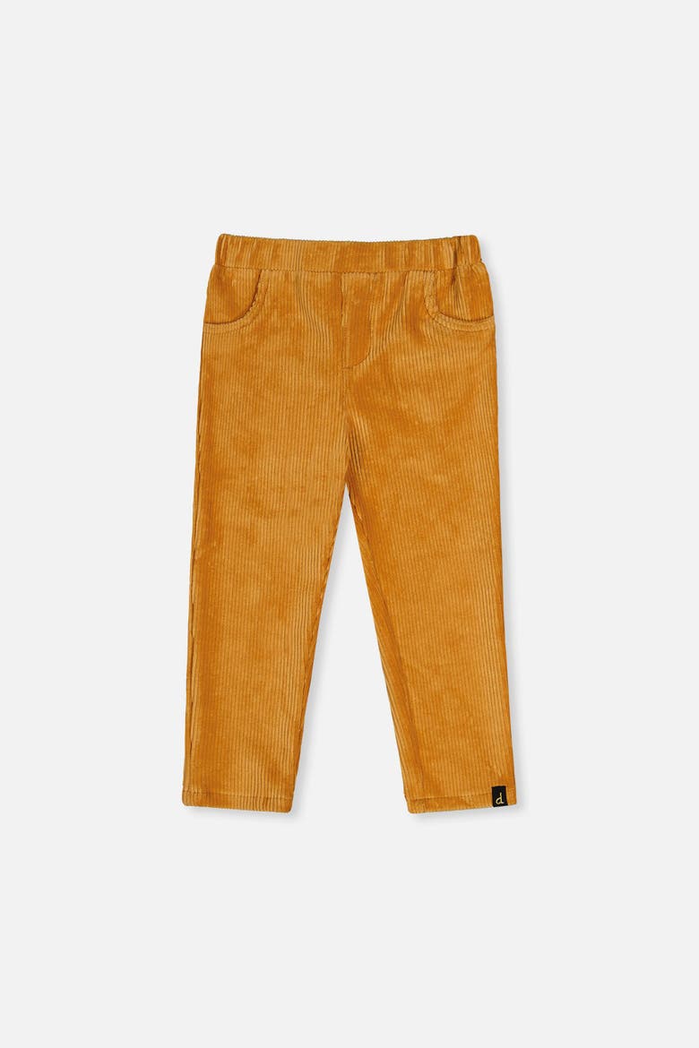 Stretch Velour Heart Pocket Elastic Waist Treggings, Main, color, Yellow