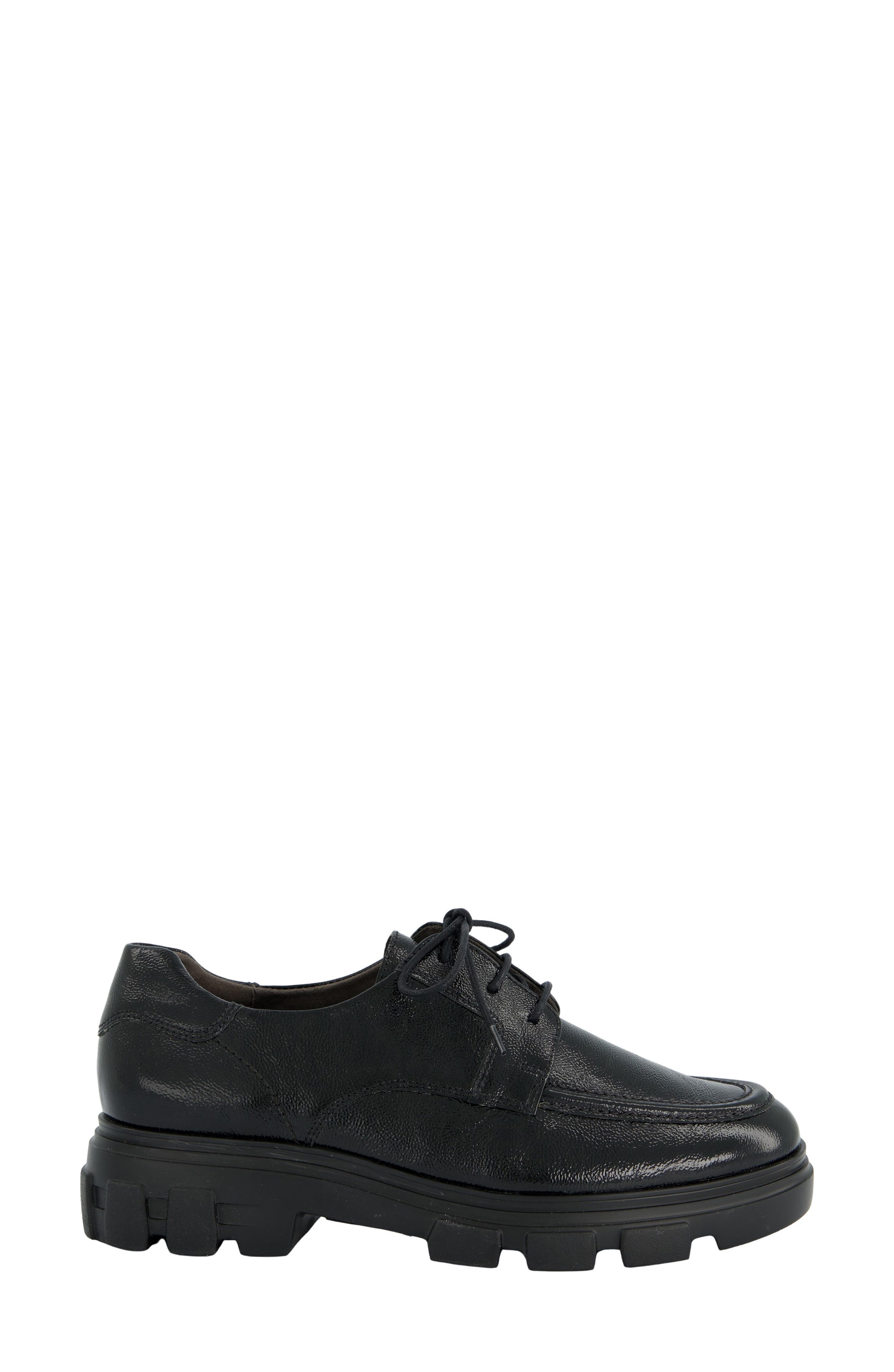 Paul Green Char Oxford, Alternate, color, Black Crinkled Patent