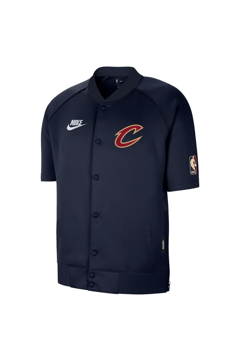 Men's Nike Navy Cleveland Cavaliers Classic Edition Hardwood Classics Authentic On-Court Game Full-Zip Jacket, Alternate, color, Navy