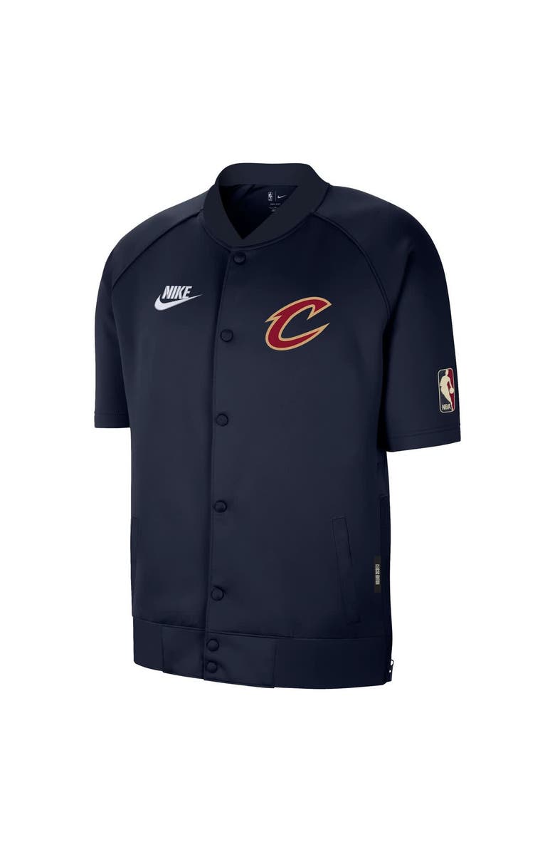 Nike Men's Nike Navy Cleveland Cavaliers Classic Edition Hardwood Classics Authentic On-Court Game Full-Zip Jacket, Alternate, color, Navy