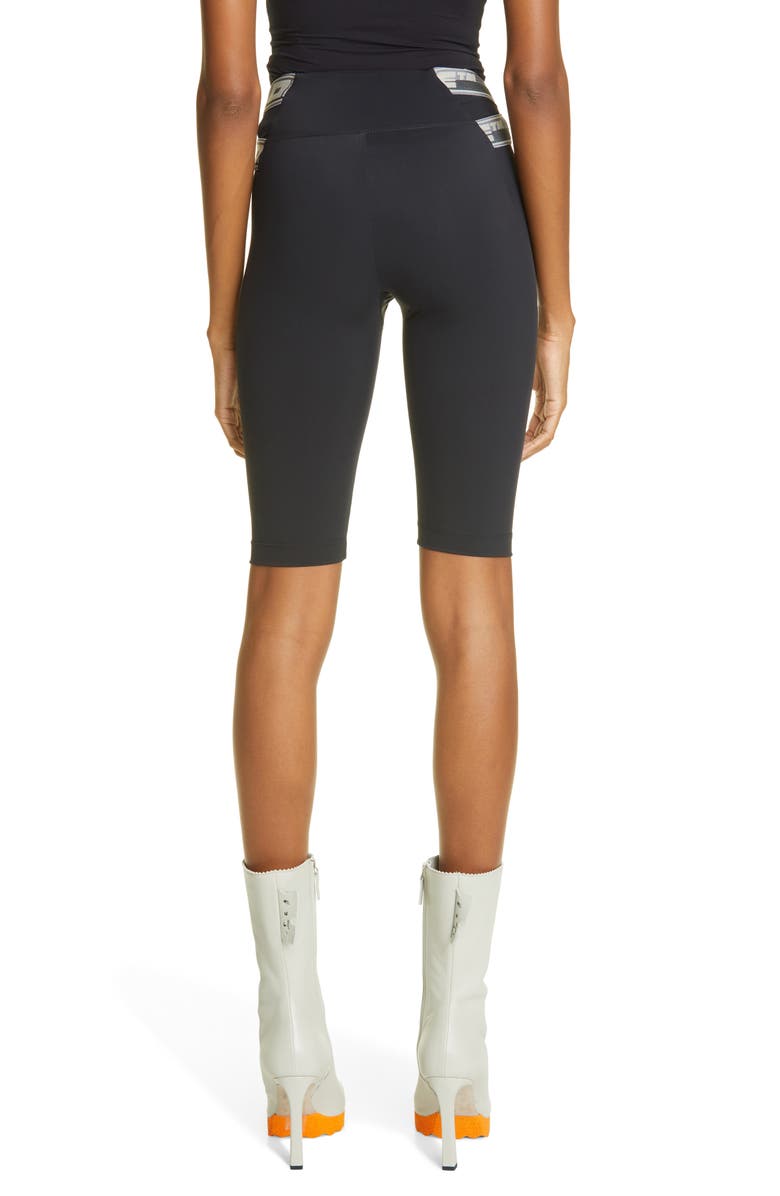 Off-White Logo Band Athletic Shorts, Alternate, color, Black