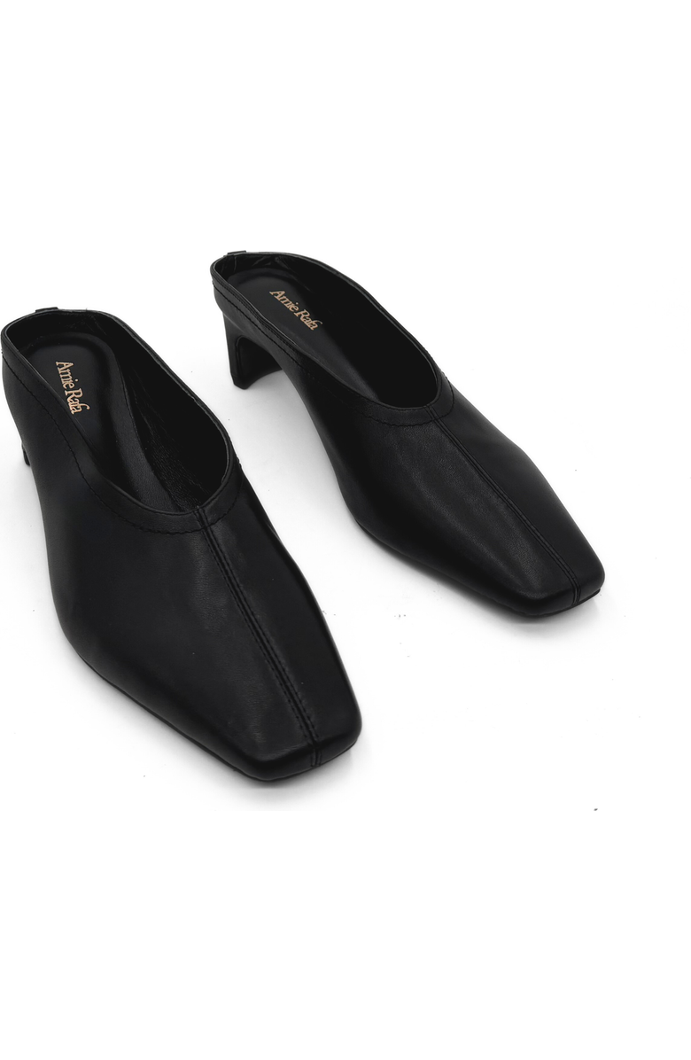 Amie Rafa Junie Heeled Leather Mule, Alternate, color, Black