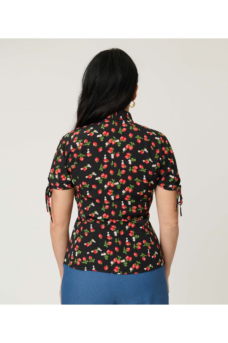 Chita Blouse, Alternate, color, Black & Berry Print