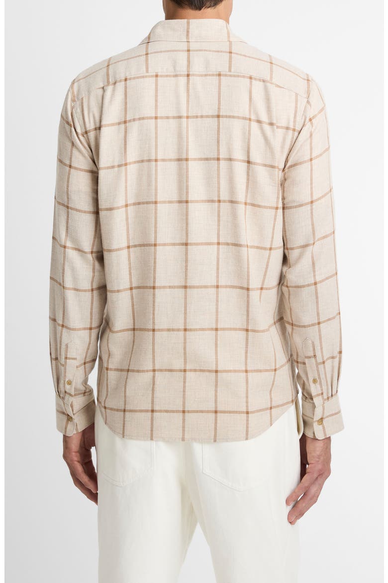 Rockery Plaid Button-Up Shirt, Alternate, color, HEATHER OATMEAL/ WALNUT