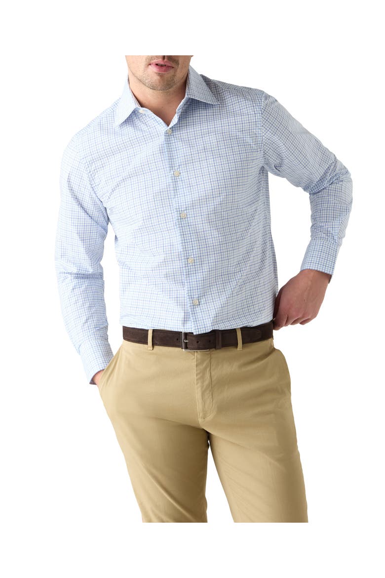 Madison Check Light Weight Poplin Shirt in Contemporary fit, Main, color, Blue Multi