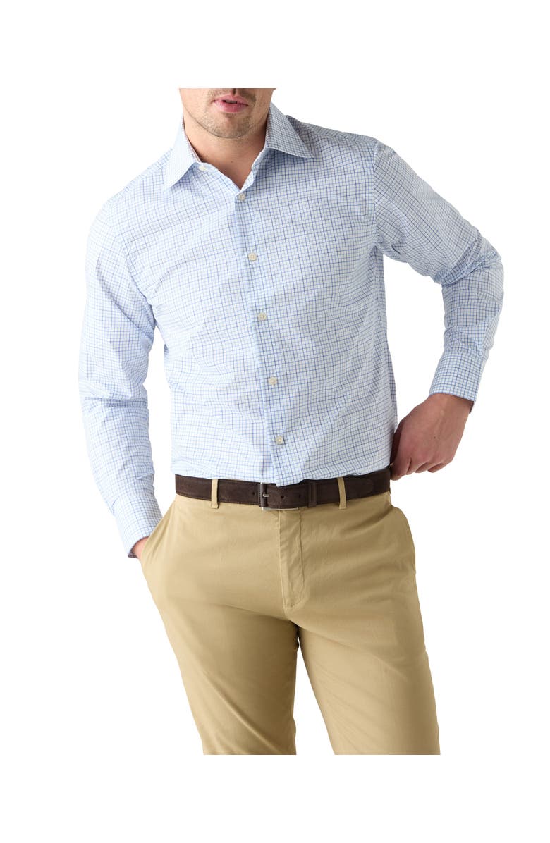 Robert Talbott Madison Check Light Weight Poplin Shirt in Contemporary fit, Main, color, Blue Multi