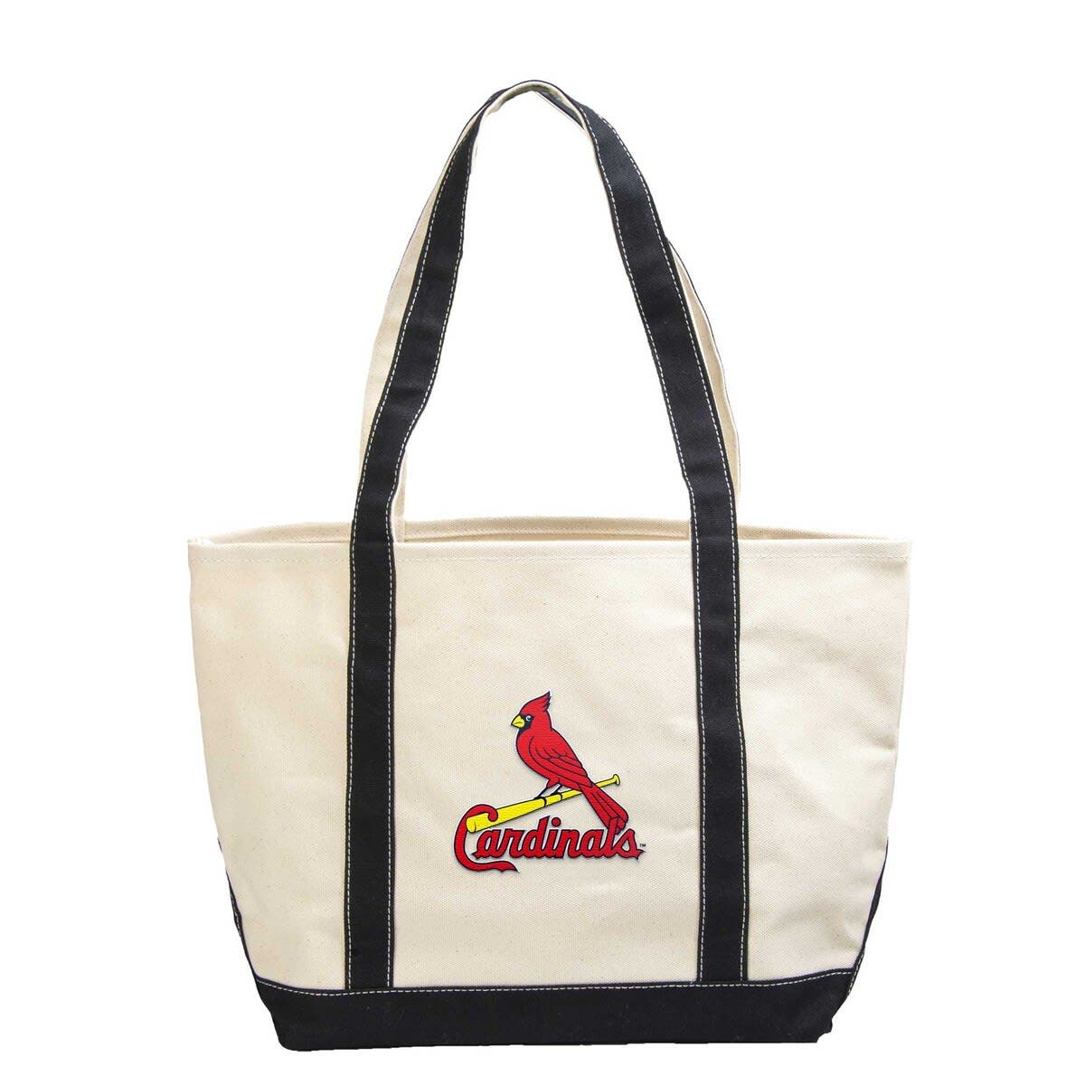 LOGO BRANDS St. Louis Cardinals Canvas Tote Bag, Main, color, Red