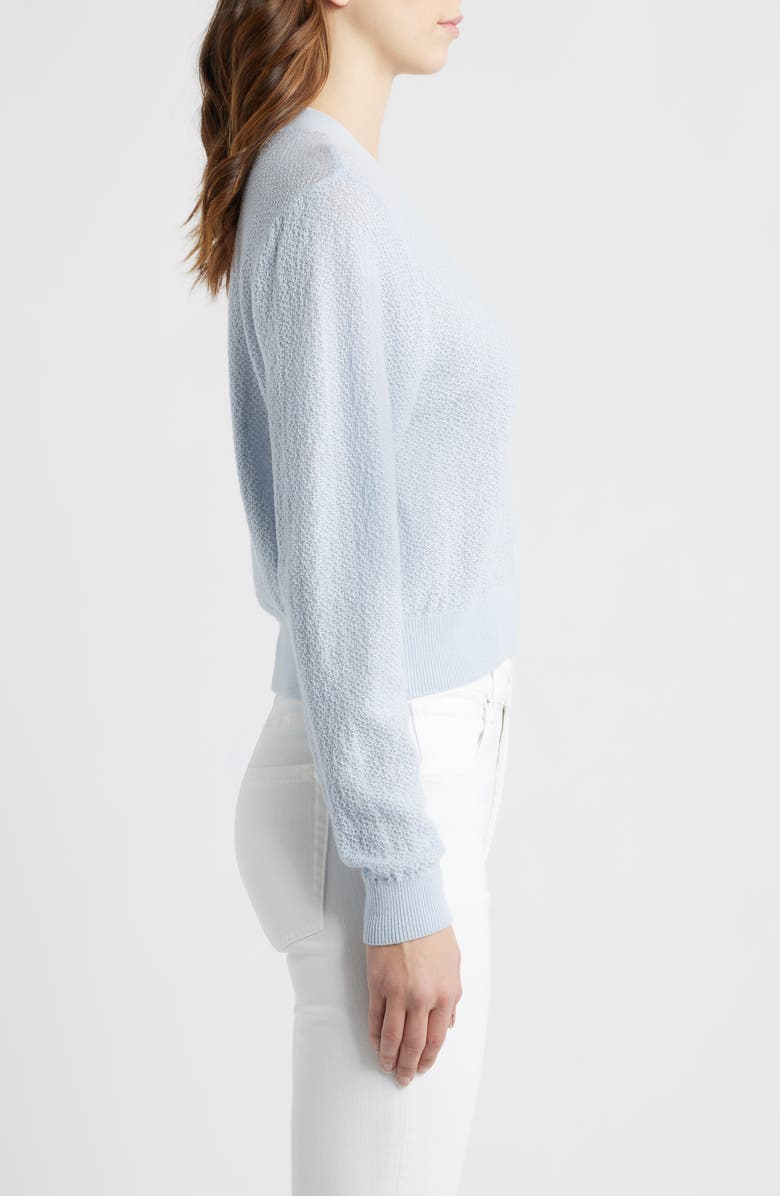 FRAME The Lightweight Stretch Wool Blend Cardigan, Alternate, color, Sky Blue