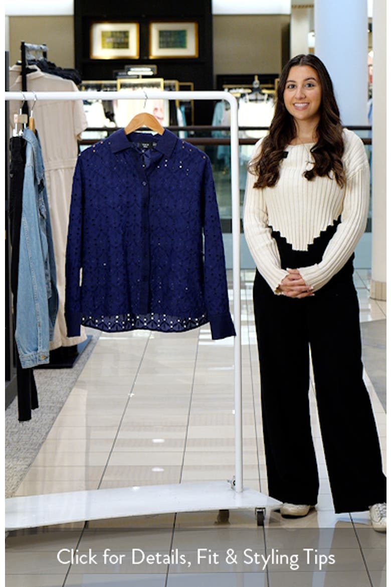 Garden Stroll Floral Eyelet Button-Up Shirt (Nordstrom Exclusive) video