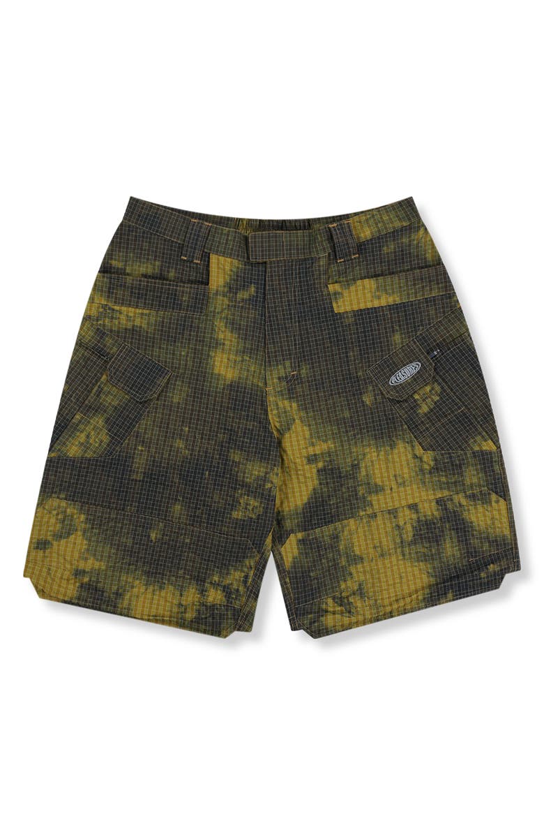 PLEASURES Oval Tactical Cargo Shorts, Alternate, color, Yellow