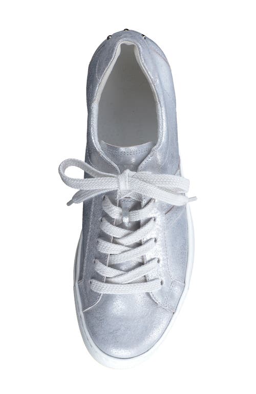 Paul Green Zoom Platform Sneaker In Silver Vintage Metallic