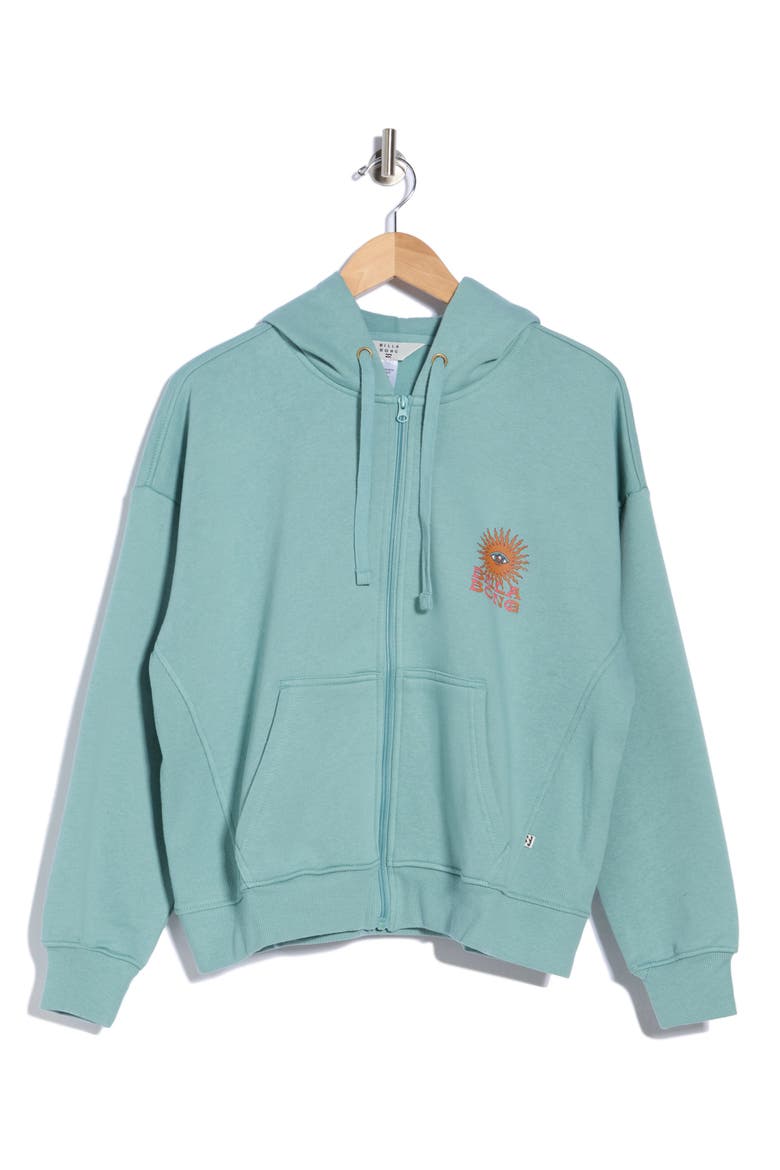 Olivia Sun Graphic Full Zip Hoodie, Alternate, color, THISTLE