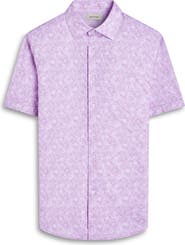 Bugatchi Miles OoohCotton® Floral Short Sleeve Button-Up Shirt