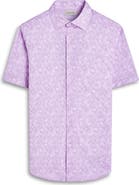 Bugatchi Miles OoohCotton® Floral Short Sleeve Button-Up Shirt