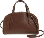 LIFFNER Mini Leather Bowling Crossbody Bag