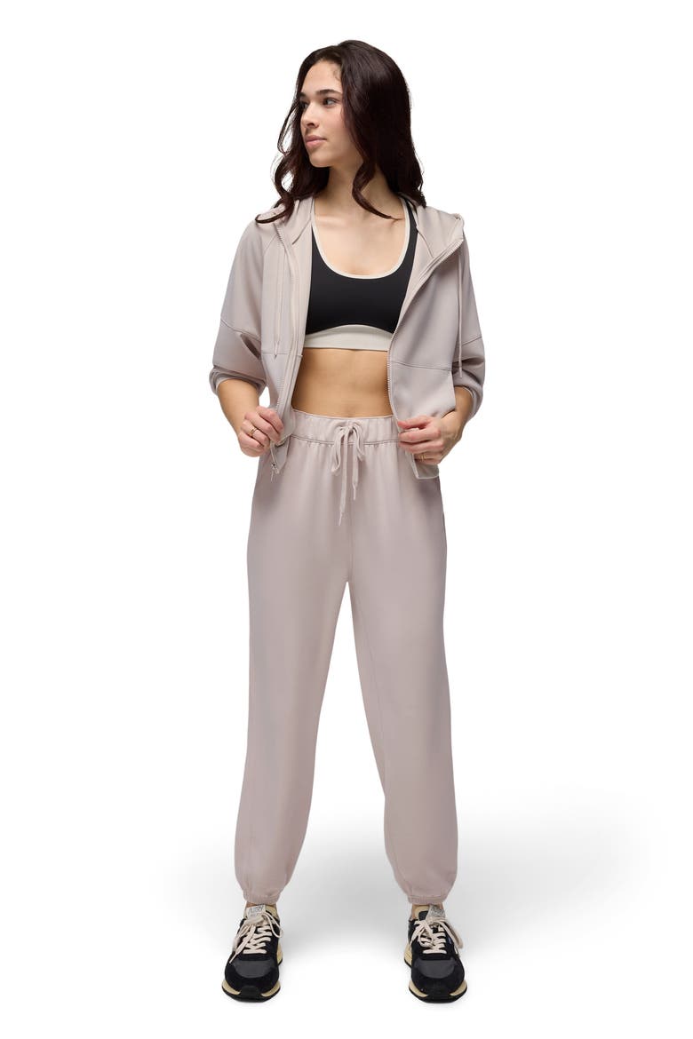 Shea Full Zip Hoodie, Alternate, color, ALMOND