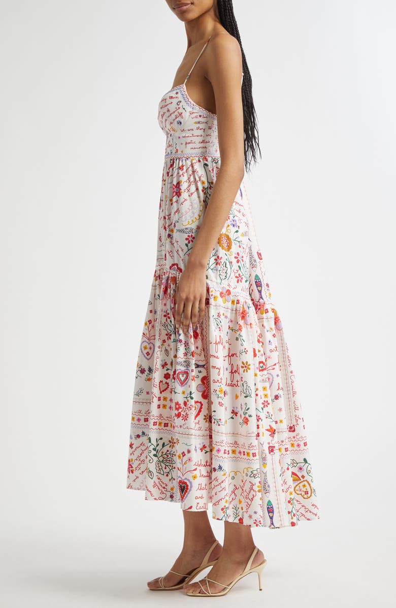 Camilla Tiered Organic Cotton Poplin Sundress, Alternate, color, A Kitsch In Time