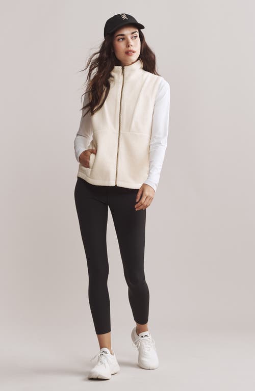 Shop Rhone Aloft Fleece Vest In Cream