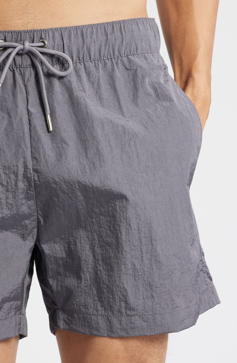Open Edit Crinkled Nylon Swim Trunks, Alternate, color, 