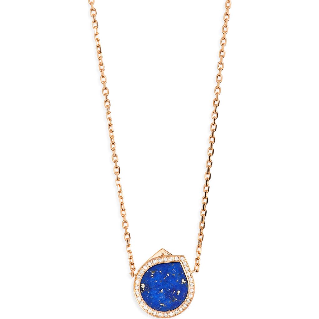 Repossi Antifer Lapis Lazuli & Diamond Pendant Necklace In Gold