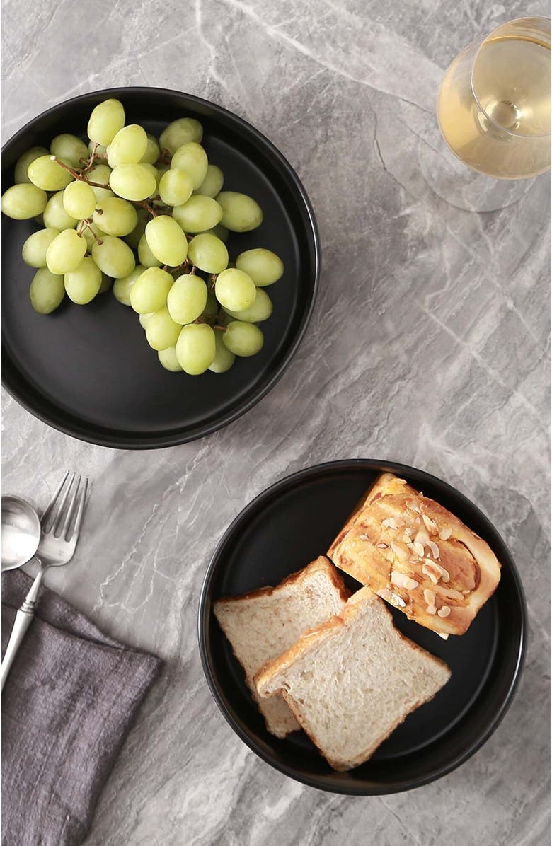 Stone Lain Celina Stoneware 2-Piece Serving Bowl Set, Alternate, color, Black