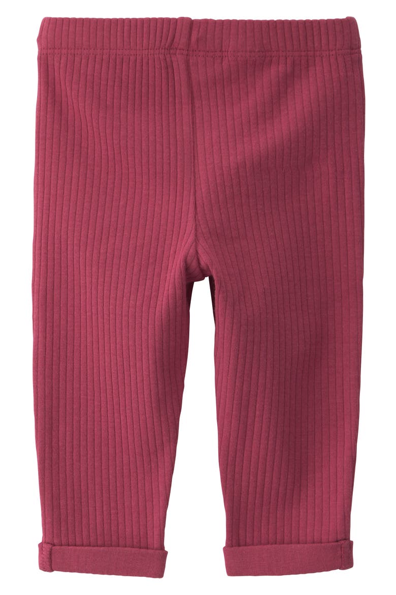 Set of 2 Assorted Stretch Organic Cotton Leggings, Alternate, color, MAROON APPLE