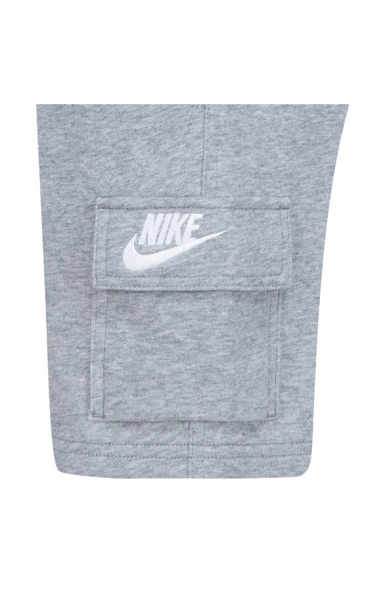 Nike Kids' French Terry Cargo Shorts, Alternate, color, Dark Grey Heather