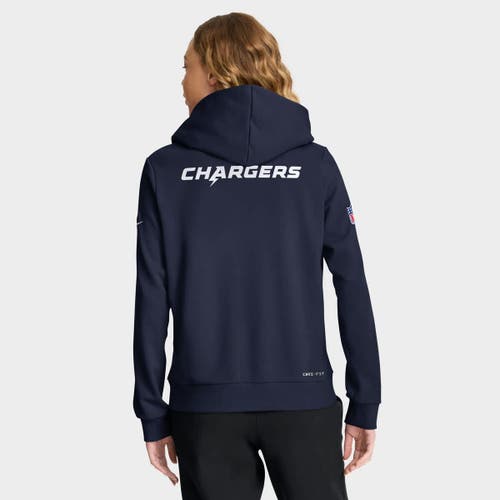 Nike Navy Los Angeles Chargers Sideline Standard Issue Dri-fit Hoodie In Blue