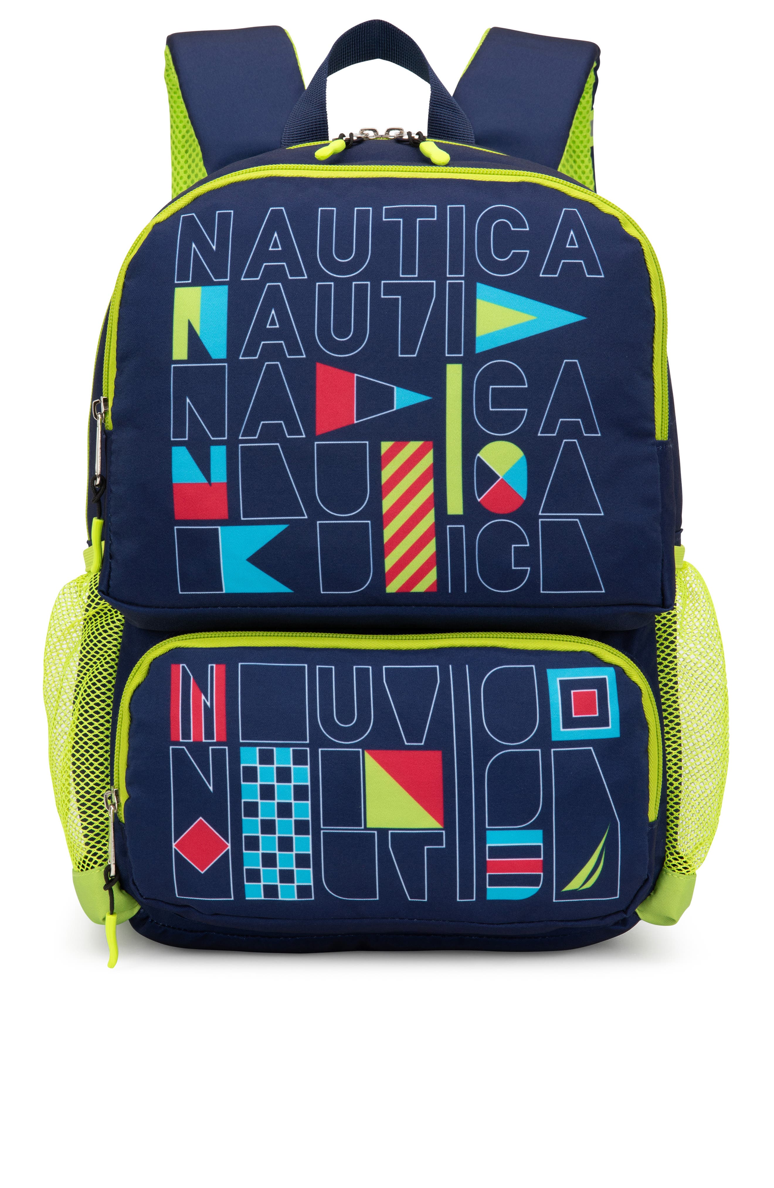 Nautica Flags 16 Inch Backpack for Kids and Teens, Main, color, Flags