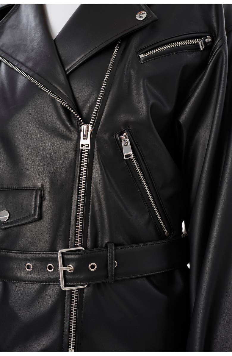 LAMARQUE Shelia | Faux Leather Biker Jacket, Alternate, color, Black