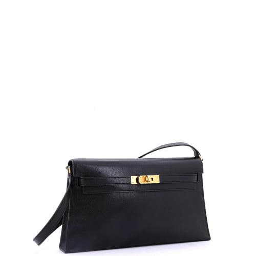 Pre-owned Hermes  Hermes Kelly Elan Shoulder Bag Chevre Chamkila In Black