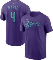 Nike Men's Nike Ketel Marte Purple Arizona Diamondbacks City Connect Name & Number T-Shirt