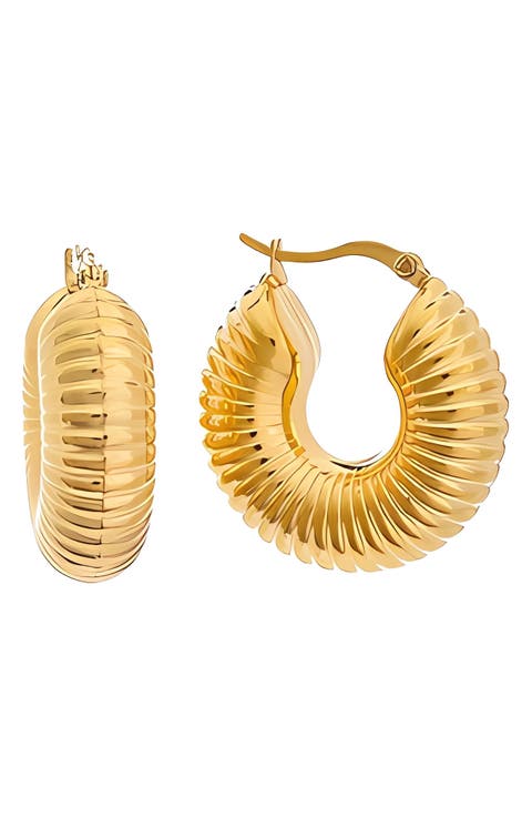 Textured Hoop Earrings