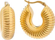 Juvell Textured Hoop Earrings