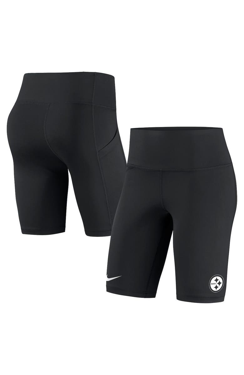 Nike Women's Nike Black Pittsburgh Steelers Biker Shorts, Main, color, Black