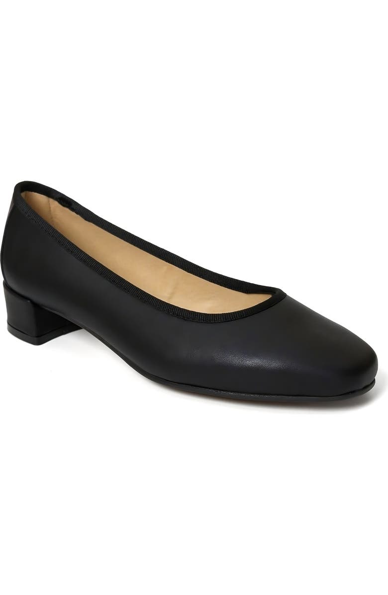 Menina Step Isa Leather Ballet Flat, Alternate, color, Black
