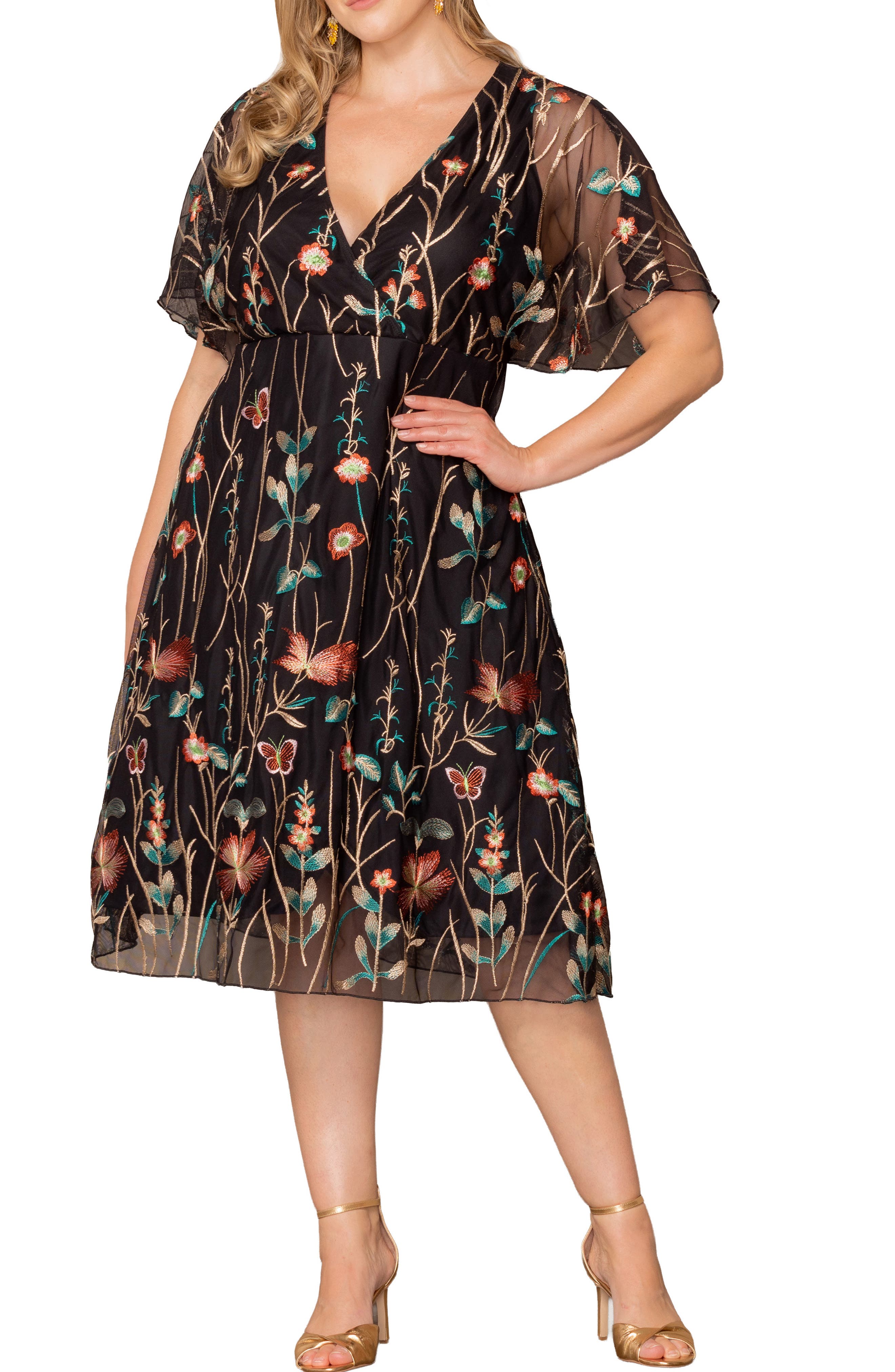 Sonnet Embroidered Midi Dress