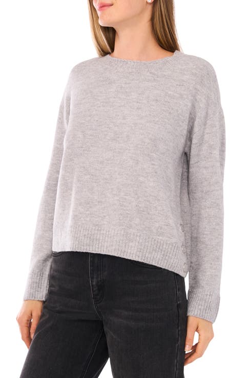 Button Trim Sweater