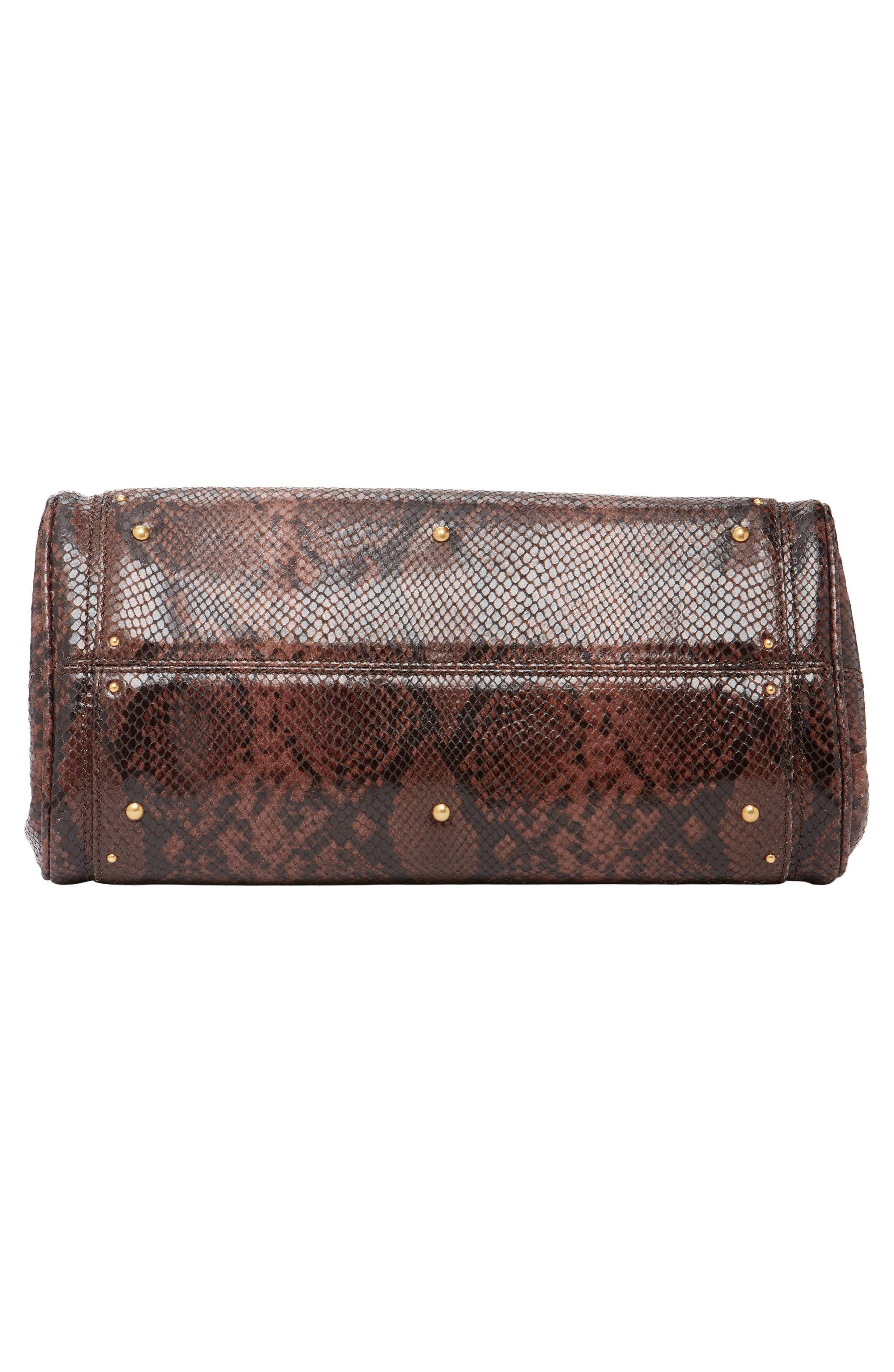Paddington Python Print Shoulder Bag, Alternate, color, KOHL BROWN