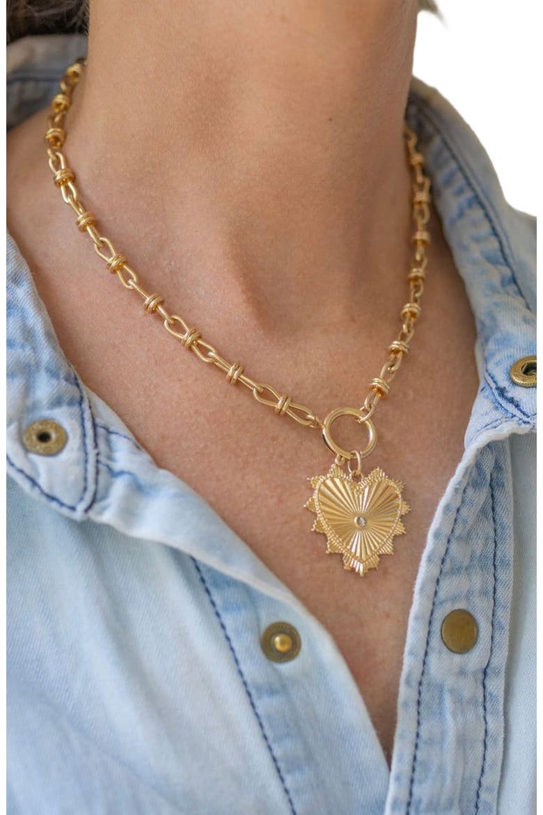 Love and Luck Necklace, Alternate, color, Gold