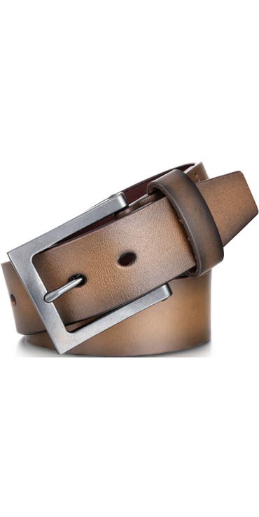 Full-Grain Leather Casual Jean Belt