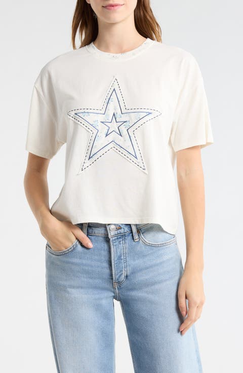 Ditsy Star Applique Tee