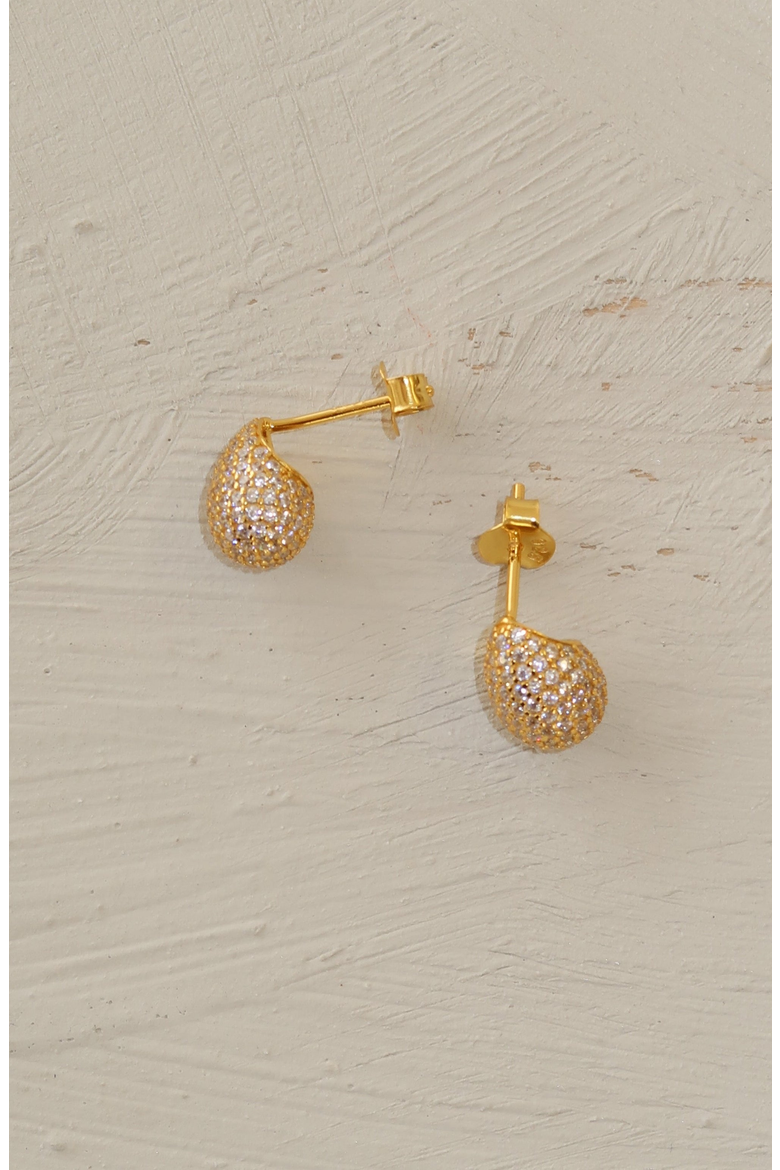 Pave Drop Earrings, Alternate, color, White Silver
