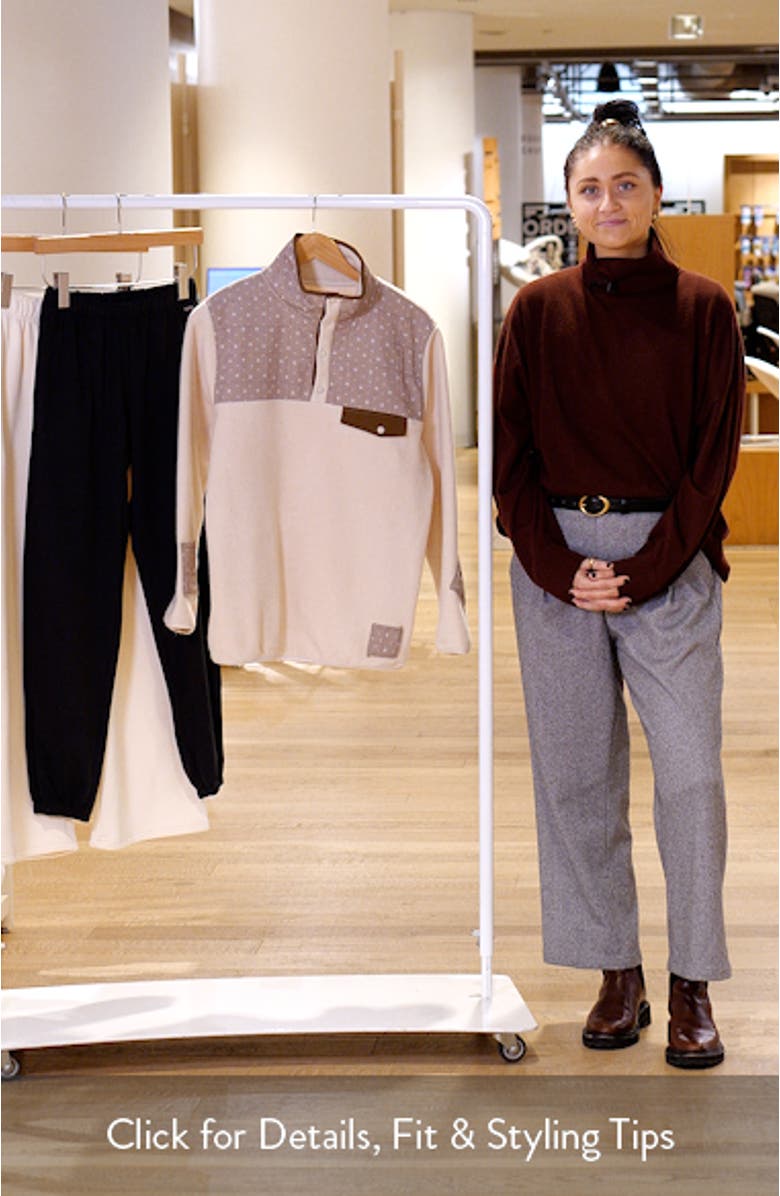 Cinnamon Petals Fleece Quarter Snap Pullover, sales video thumbnail