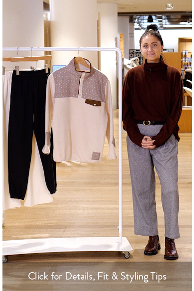 Cinnamon Petals Fleece Quarter Snap Pullover video